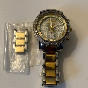 Akribos Gold and Silver Watch